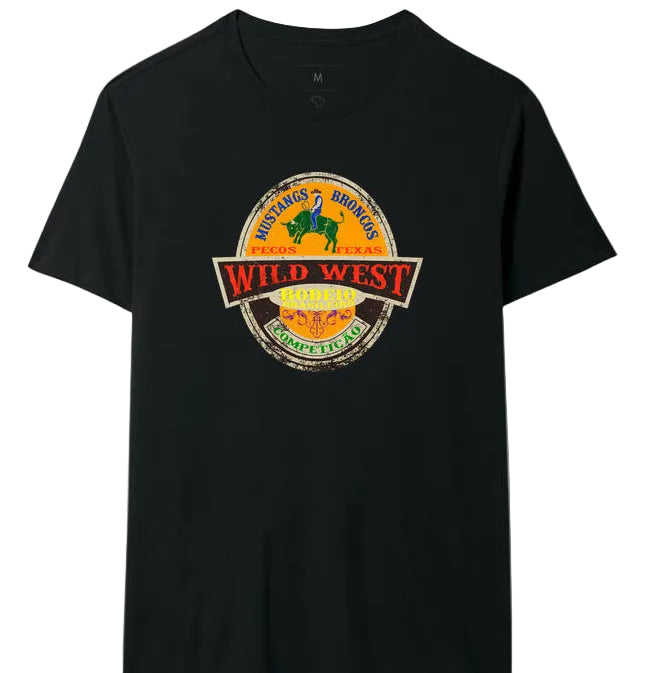 Camiseta Wild West Rodeio Brasileiro – Estampa Country Western Vintage
