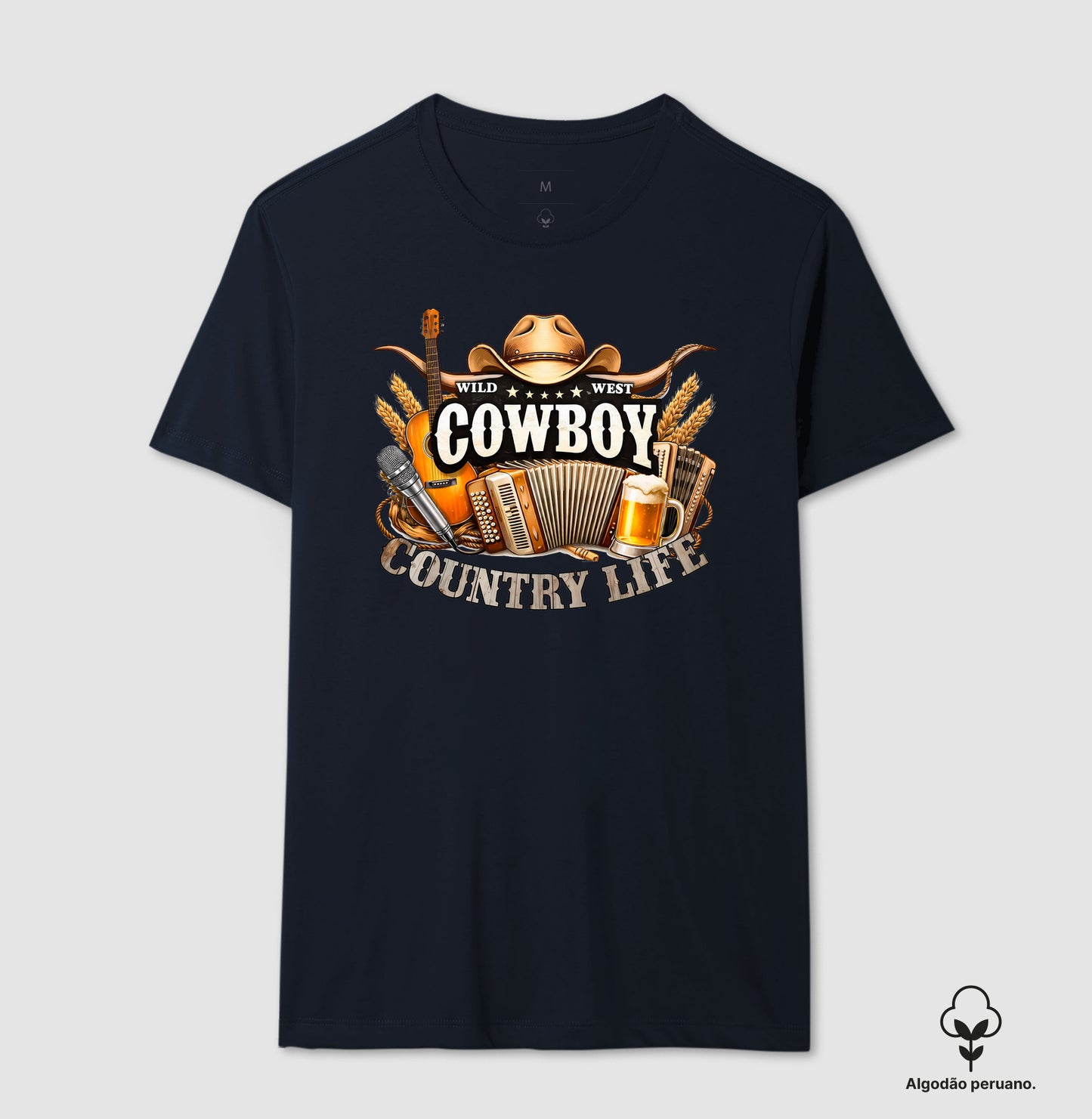 Camiseta Algodão Peruano Cowboy Country Life – Vida no Ritmo do Sertão