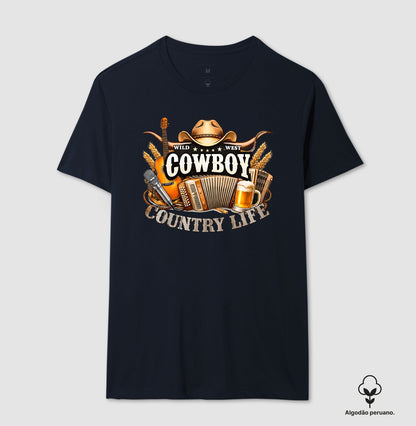 Camiseta Algodão Peruano Cowboy Country Life – Vida no Ritmo do Sertão