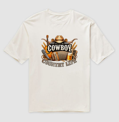 Camiseta Oversized Cowboy Country Life – Vida no Ritmo do Sertão