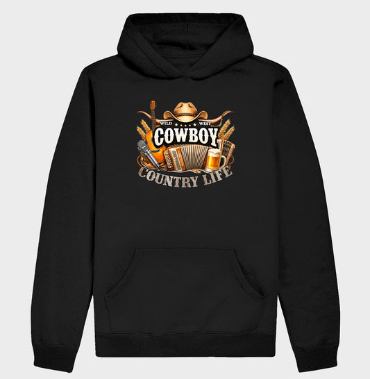 Hoodie Moletom Cowboy Country Life – Vida no Ritmo do Sertão