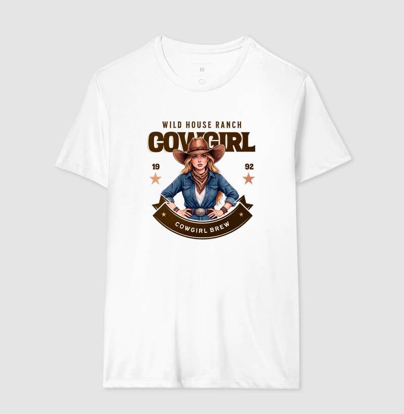 Camiseta Cowgirl Country Vintage – Estilo Western Feminino Wild House Ranch
