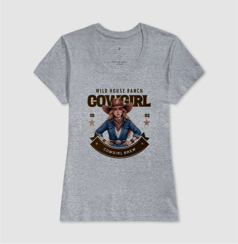 Camiseta Cowgirl Country Vintage – Estilo Western Feminino Wild House Ranch
