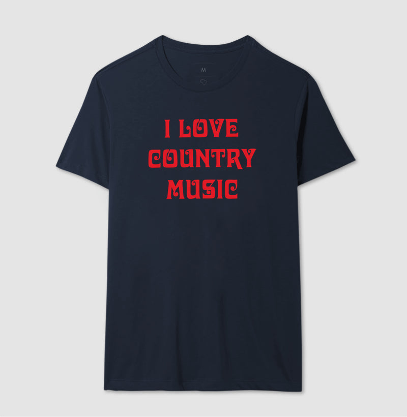 Camiseta "I Love Country Music" – Estilo Ana Castela Boiadeira | Moda Sertaneja Retro