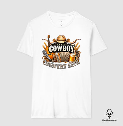 Camiseta Algodão Peruano Cowboy Country Life – Vida no Ritmo do Sertão