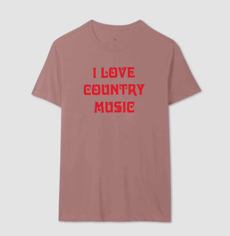 Camiseta "I Love Country Music" – Estilo Ana Castela Boiadeira | Moda Sertaneja Retro