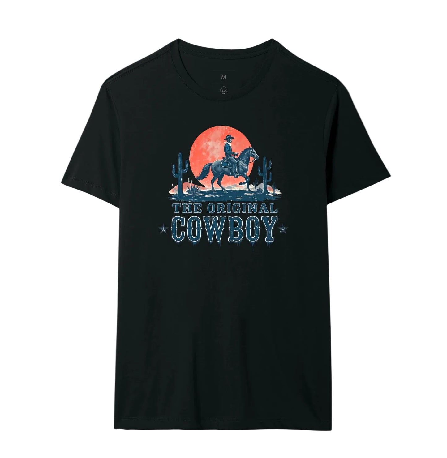 Camiseta Algodão Peruano The Original Cowboy Estampa Western Country Vintage Rodeio