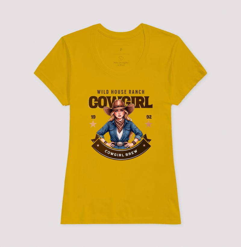 Camiseta Cowgirl Country Vintage – Estilo Western Feminino Wild House Ranch