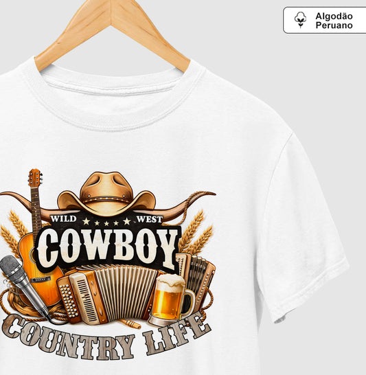 Camiseta Algodão Peruano Cowboy Country Life – Vida no Ritmo do Sertão