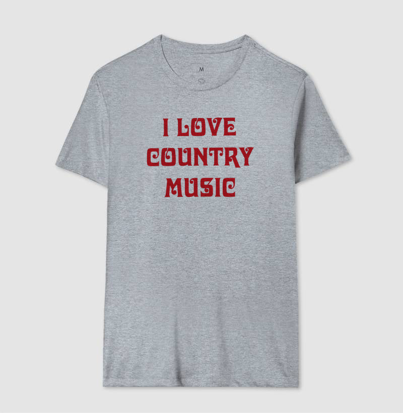 Camiseta "I Love Country Music" – Estilo Ana Castela Boiadeira | Moda Sertaneja Retro