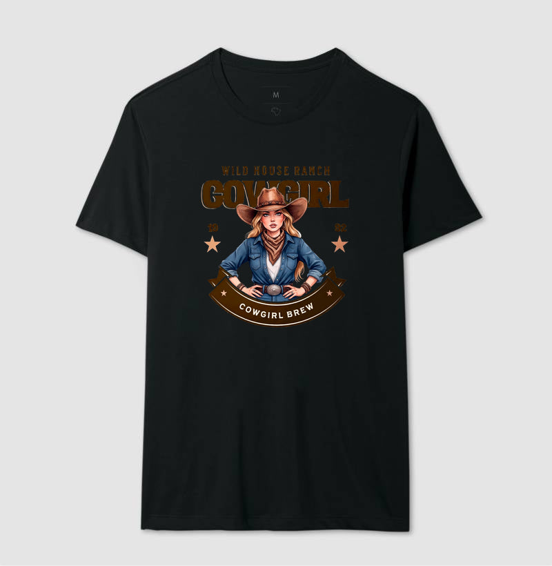 Camiseta Cowgirl Country Vintage – Estilo Western Feminino Wild House Ranch