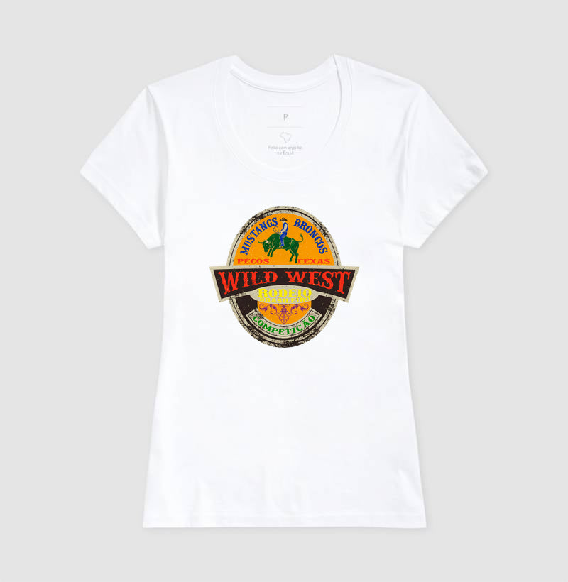Camiseta Wild West Rodeio Brasileiro – Estampa Country Western Vintage
