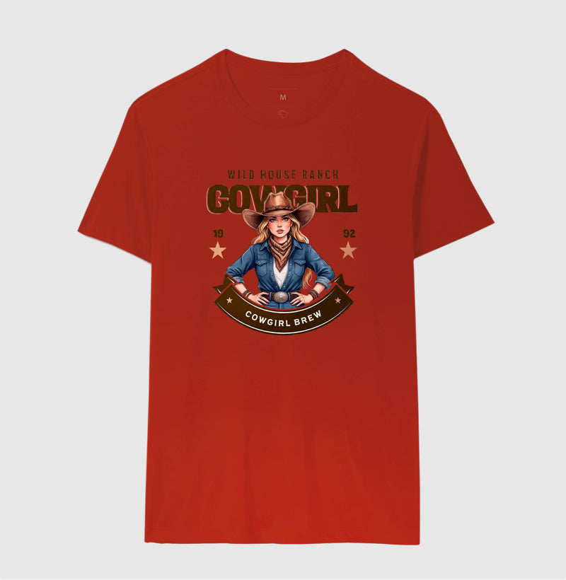 Camiseta Cowgirl Country Vintage – Estilo Western Feminino Wild House Ranch