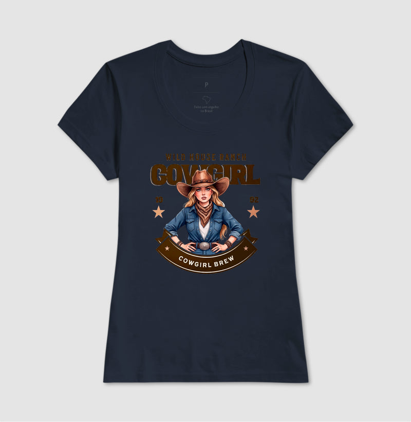 Camiseta Cowgirl Country Vintage – Estilo Western Feminino Wild House Ranch
