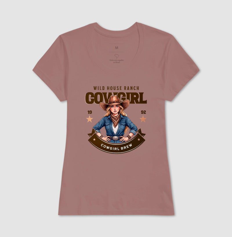 Camiseta Cowgirl Country Vintage – Estilo Western Feminino Wild House Ranch