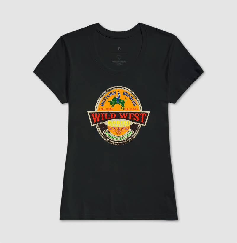 Camiseta Wild West Rodeio Brasileiro – Estampa Country Western Vintage