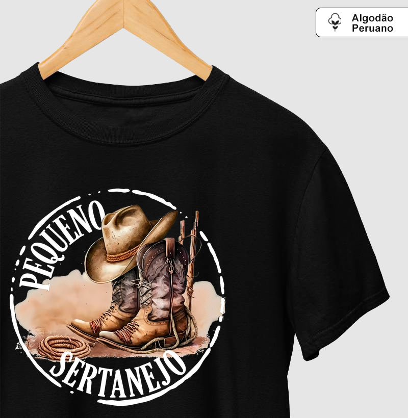 Camiseta Algodão Peruano Pequeno Sertanejo - O Orgulho do Estilo Country