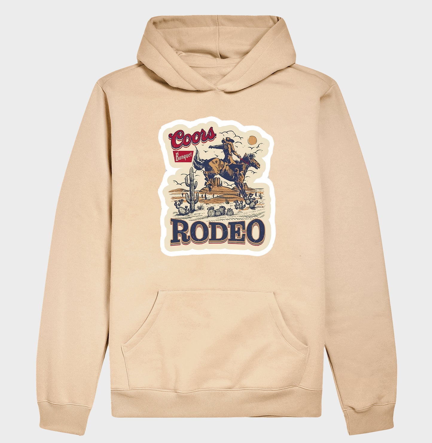 Hoodie Moletom Vintage Coors Banquet Rodeo Estilo Western Cowboy Retrô