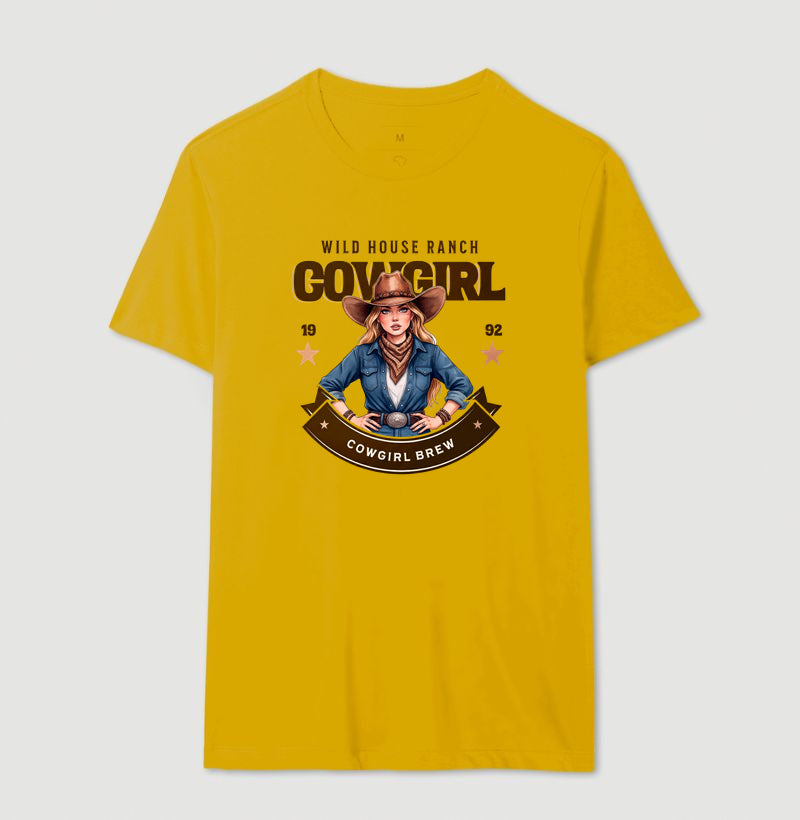 Camiseta Cowgirl Country Vintage – Estilo Western Feminino Wild House Ranch