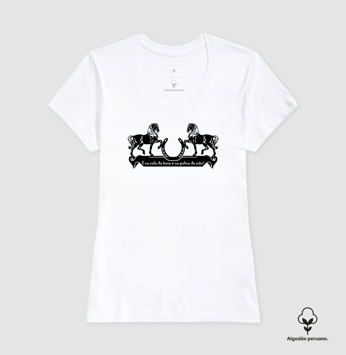 Camiseta Masculina Na Sola da Bota, na Palma da Mão 🧲🐎