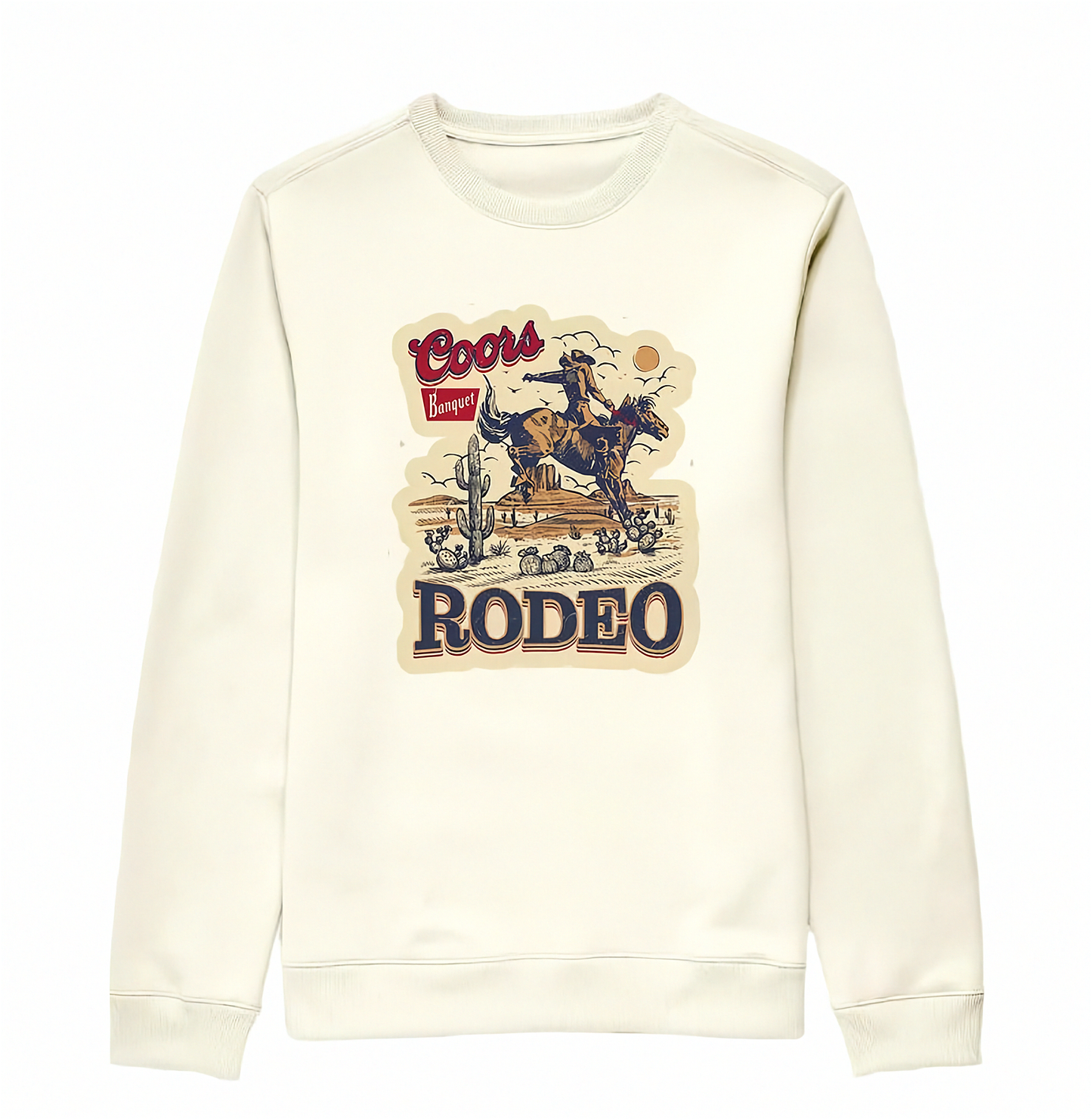 Suéter Moletom Vintage Coors Banquet Rodeo - Estilo Western Cowboy Retrô