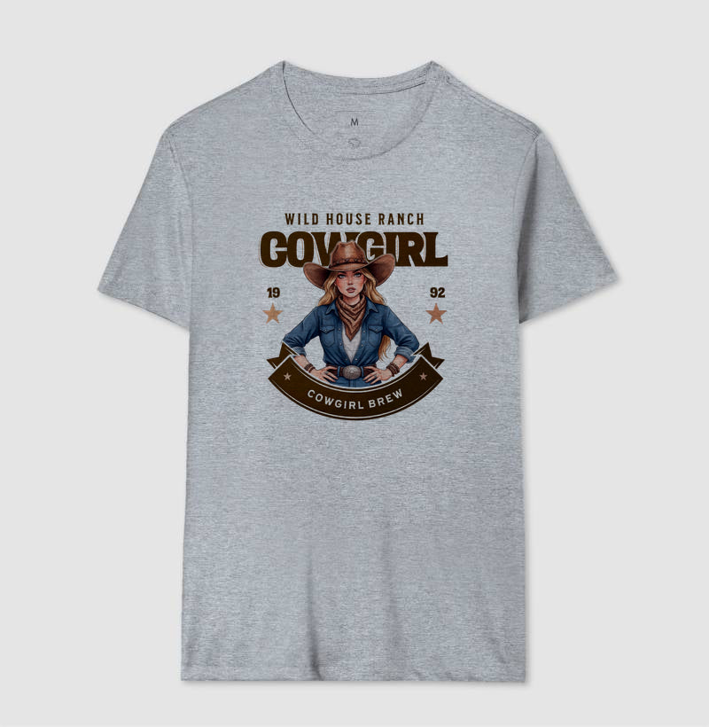 Camiseta Cowgirl Country Vintage – Estilo Western Feminino Wild House Ranch