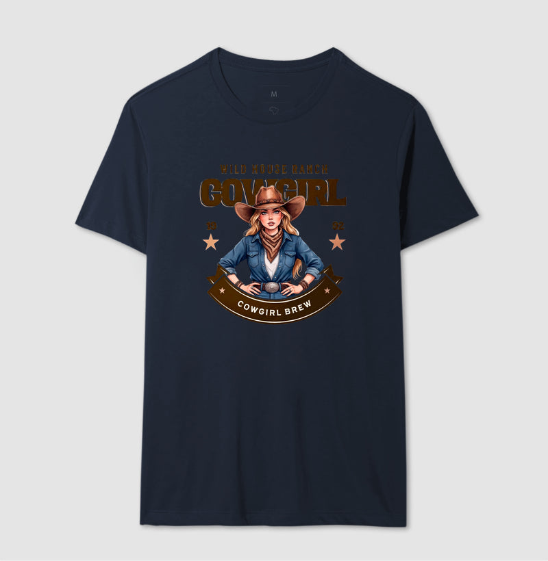 Camiseta Cowgirl Country Vintage – Estilo Western Feminino Wild House Ranch
