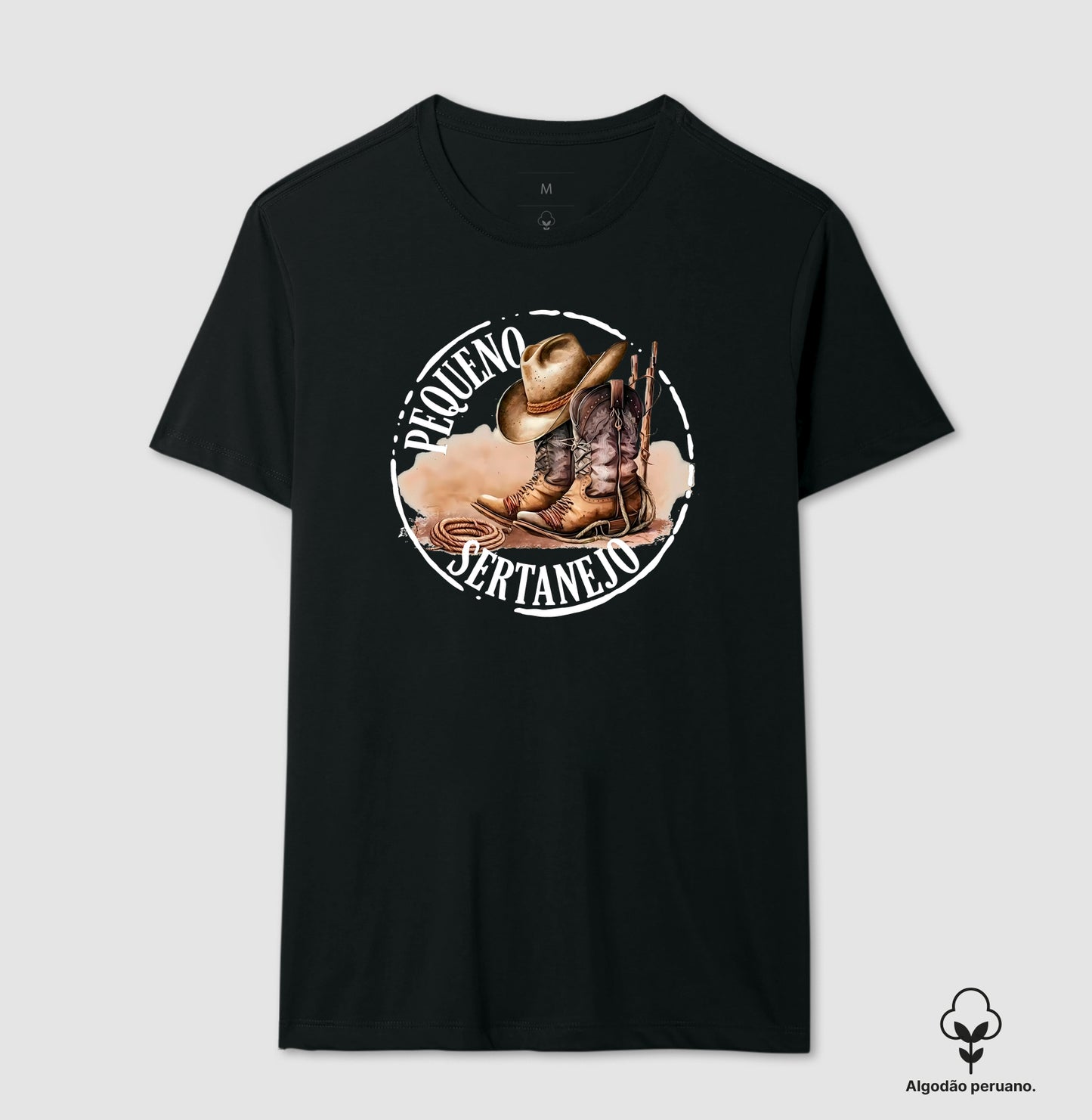 Camiseta Algodão Peruano Pequeno Sertanejo - O Orgulho do Estilo Country