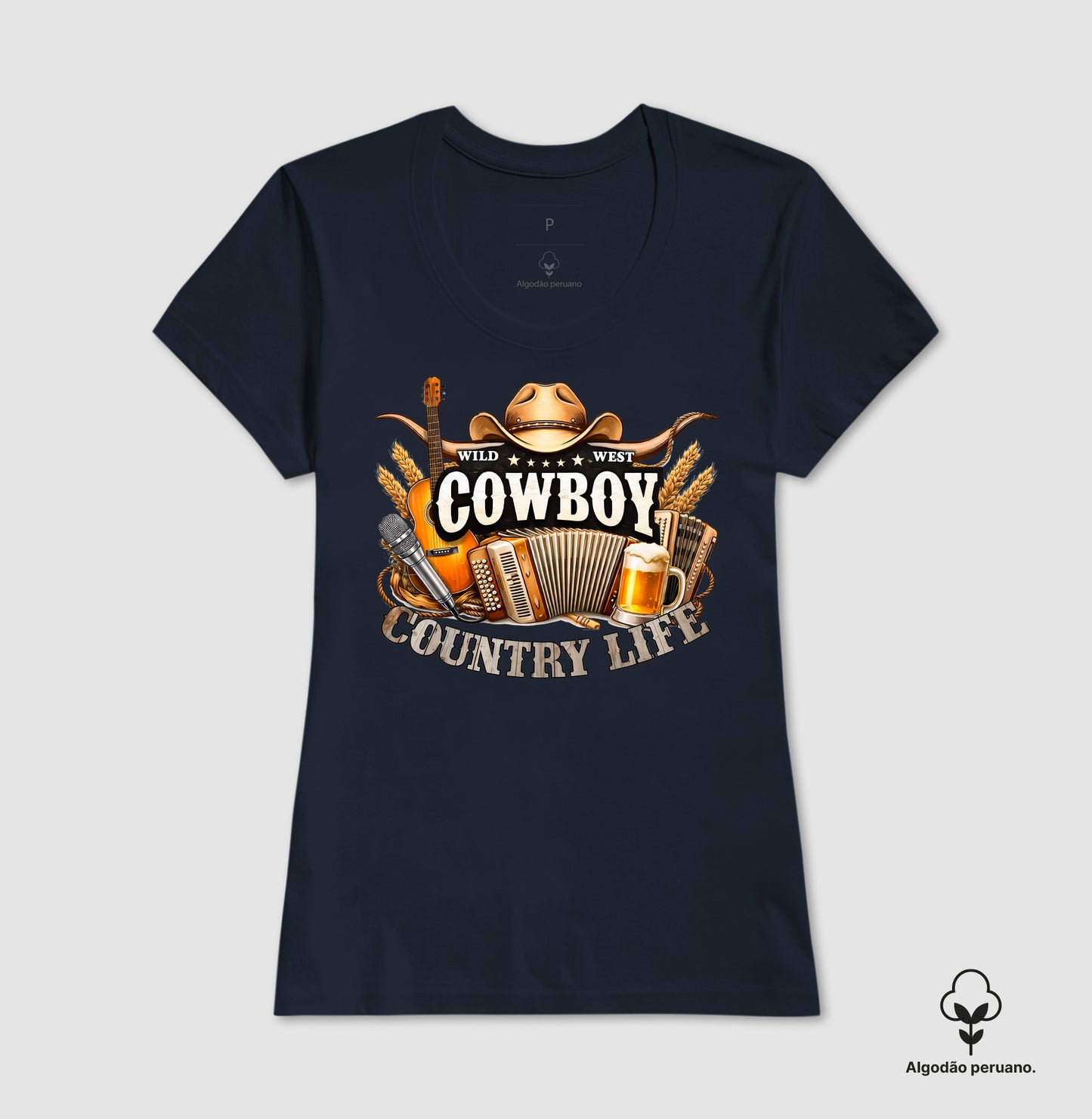 Camiseta Algodão Peruano Cowboy Country Life – Vida no Ritmo do Sertão