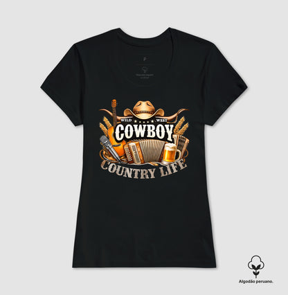 Camiseta Algodão Peruano Cowboy Country Life – Vida no Ritmo do Sertão