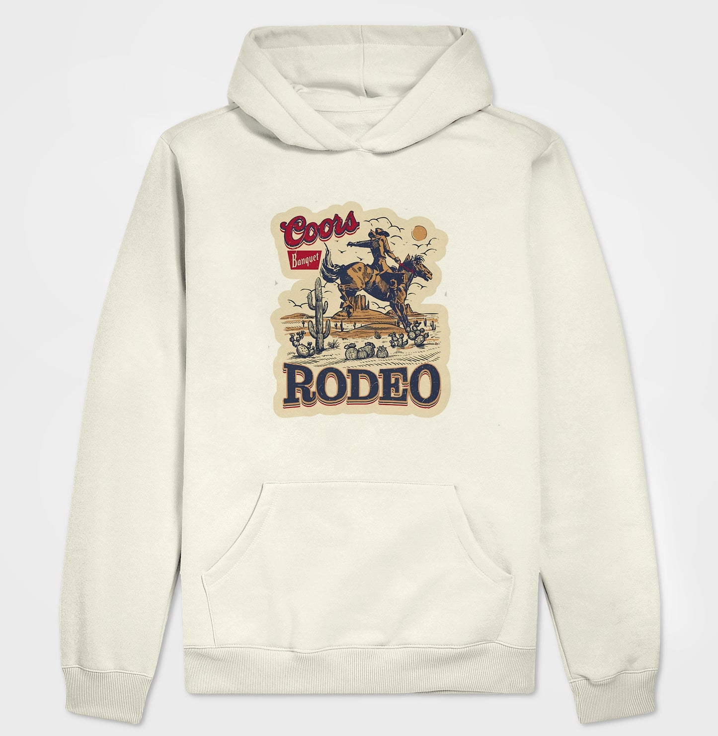 Hoodie Moletom Vintage Coors Banquet Rodeo Estilo Western Cowboy Retrô