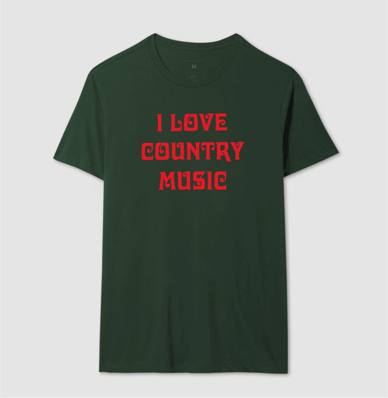 Camiseta "I Love Country Music" – Estilo Ana Castela Boiadeira | Moda Sertaneja Retro