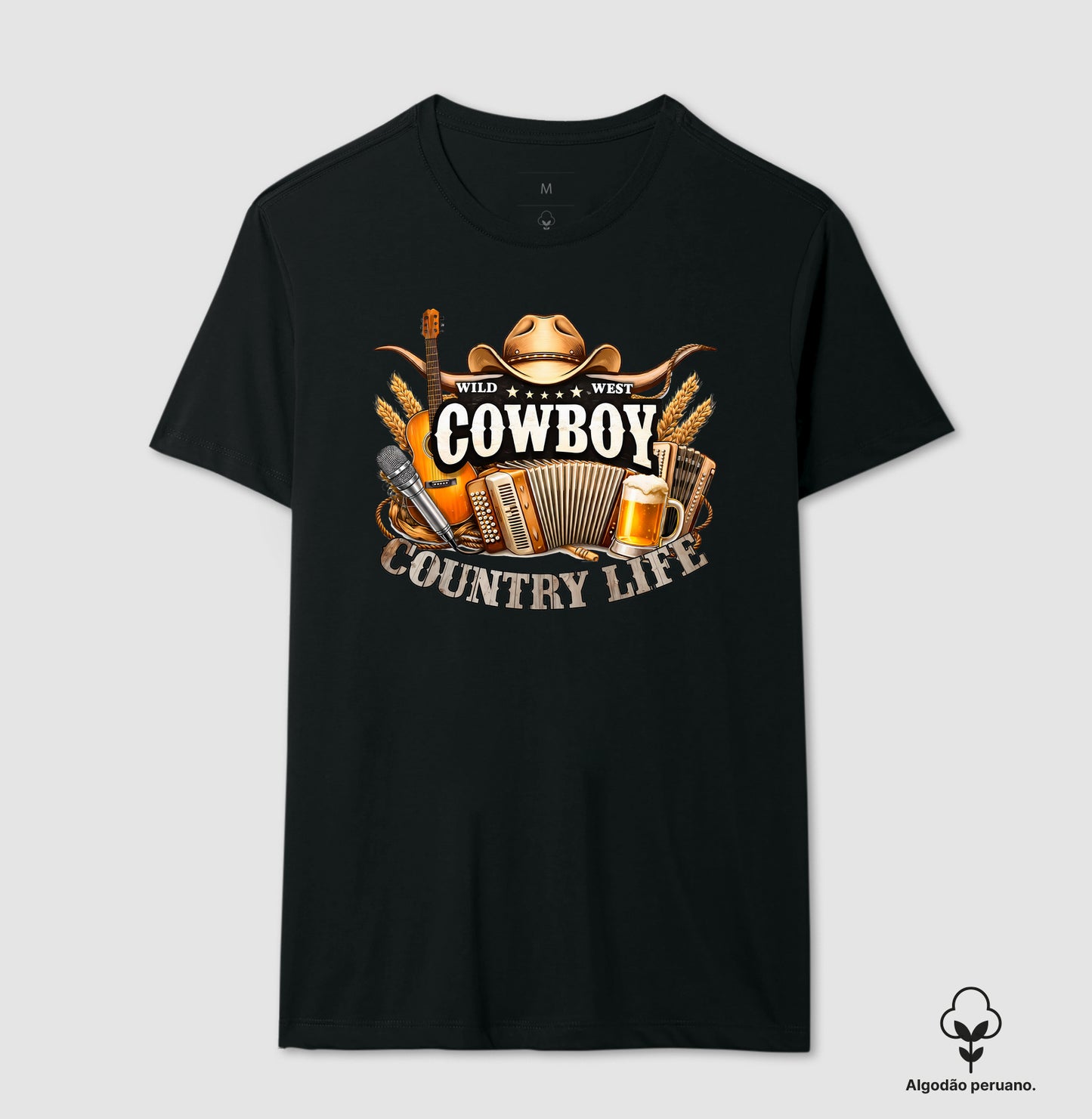 Camiseta Algodão Peruano Cowboy Country Life – Vida no Ritmo do Sertão